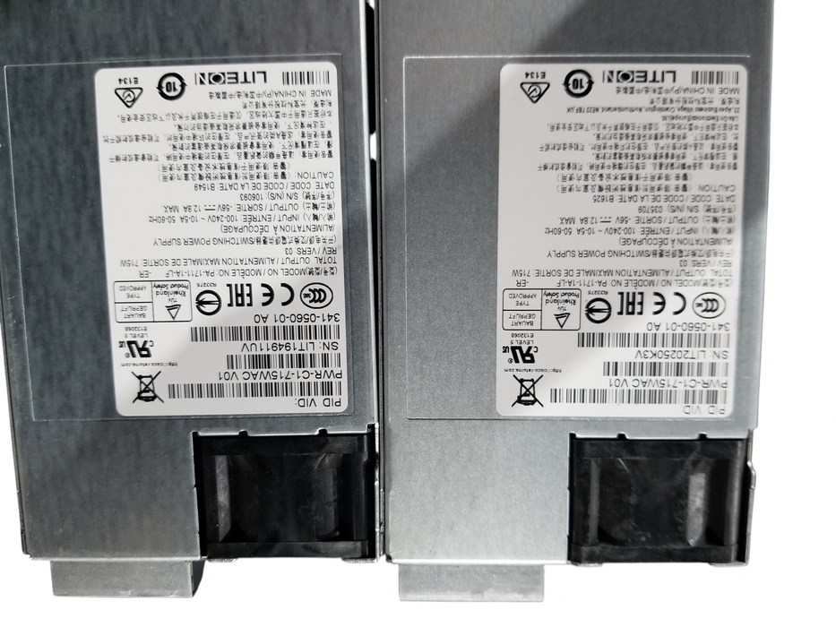 Lot 2x Cisco PA-1711-1A-LF 715W Power Supply P/N: PWR-C1-715WAC