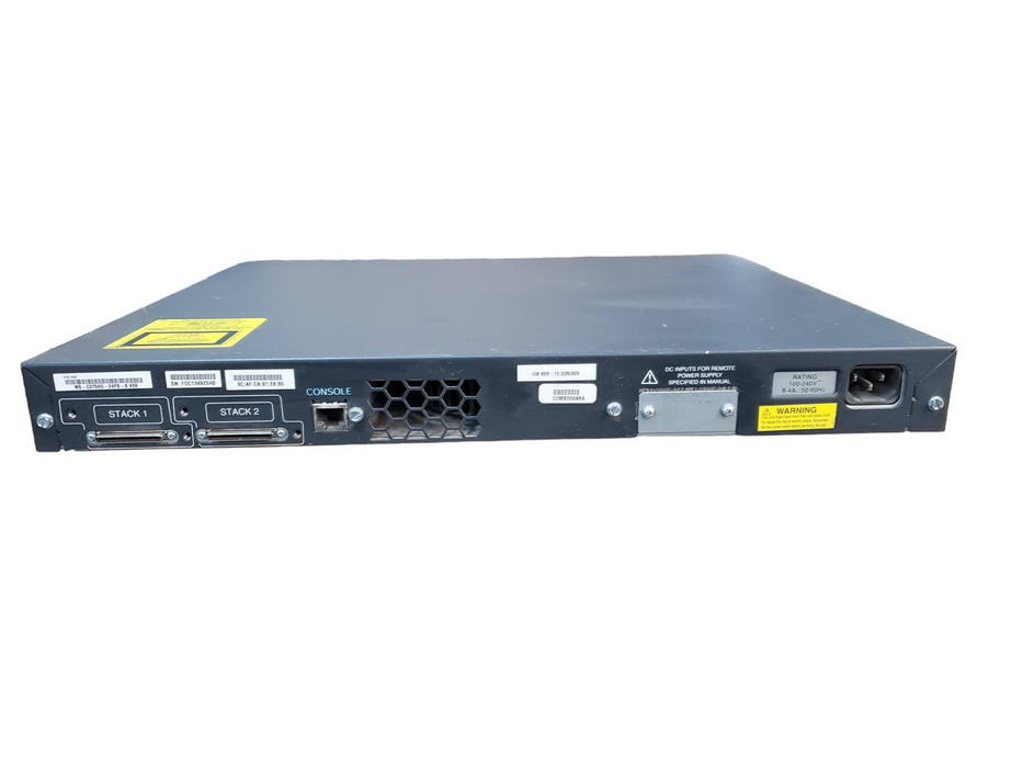 Cisco WS-3750G-24PS-S 24-Port w/ 4x SFP PoE Gigabit Network Switch Q@