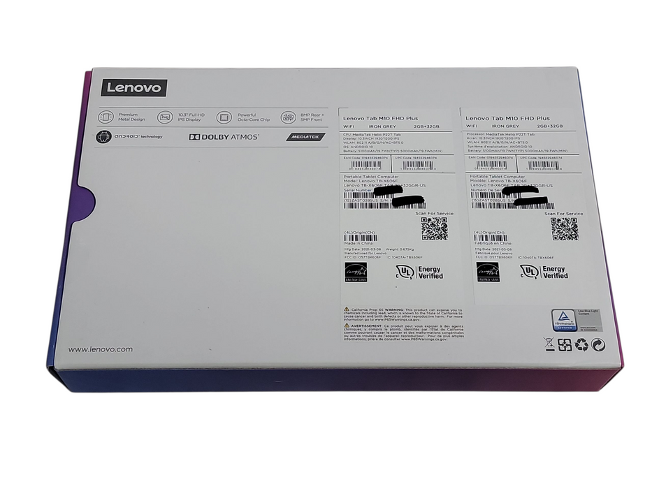 Lenovo Tab M10 FHD Plus - 32GB - Black [TB-X606F] )