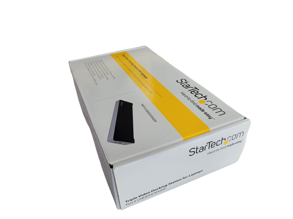 StarTech Triple-Monitor USB 3.0 Docking Station - Black/Silver (USB3DOCKH2D Q