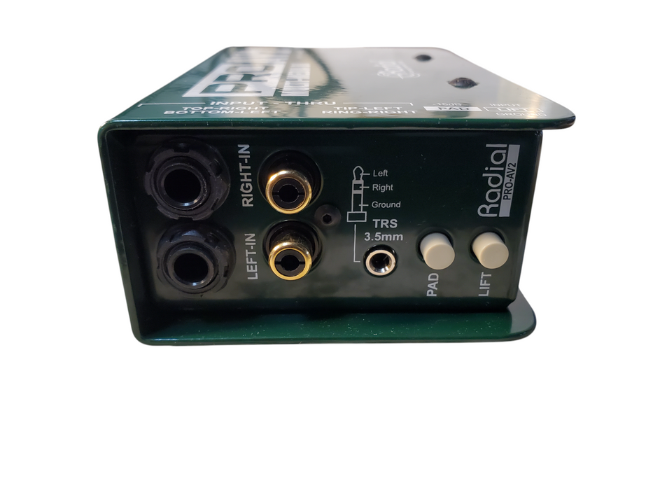 Radial ProAv2 PRO AV2 Stereo Multimedia Direct Box DI with RCA 1/4" 3.5mm X