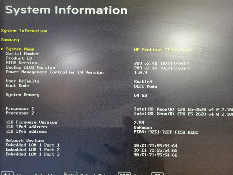 HPE ProLiant DL360 Gen9 2x Intel Xeon E5-2620 v4 64GB RAM P440ar RAID !