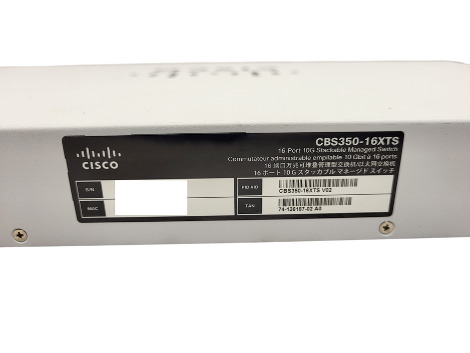 Cisco CBS350-16XTS | 16-Port 10G Stackable Managed Network Switch $