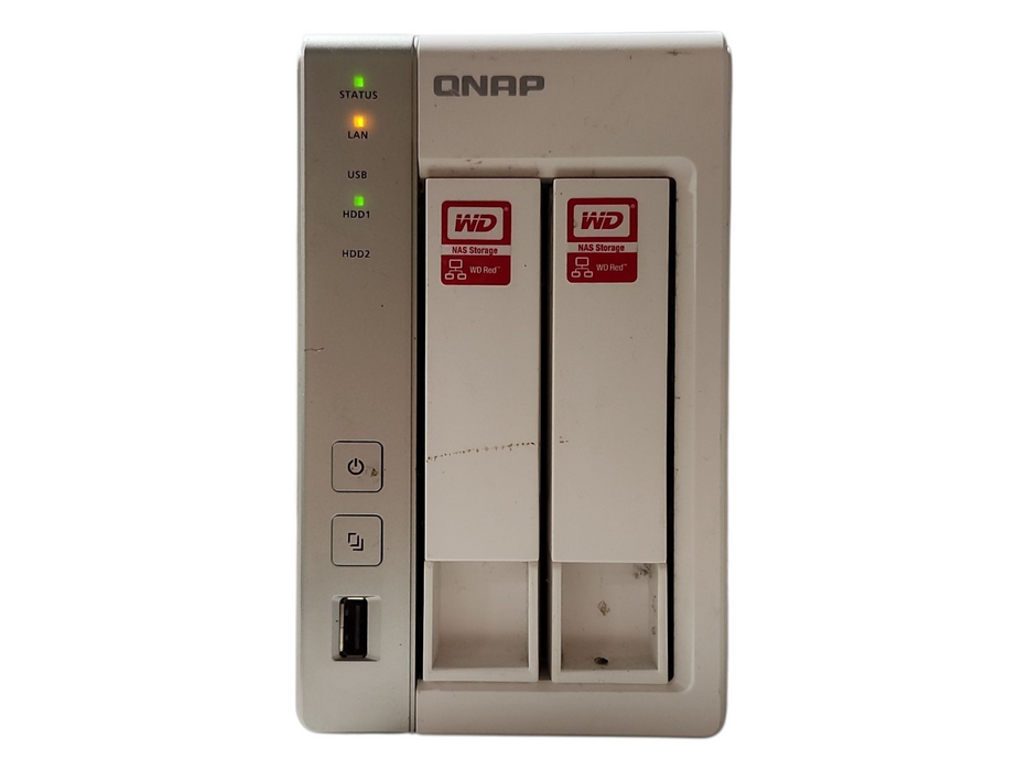 QNAP TS-220 2 Bay NAS w/ 2x 2TB HDDs, No AC Adapter
