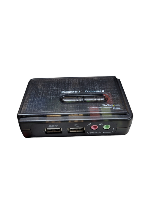 StarTech 2 Port Black USB KVM Switch Kit with Audio and Cables