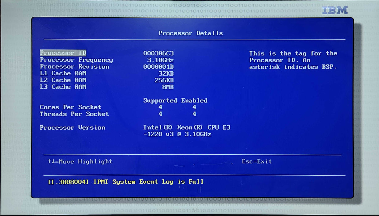 IBM System X 3250 M5 1U 4x3.5", Xeon E3-1220 v3 3.10GHz, 16GB RAM, M5110