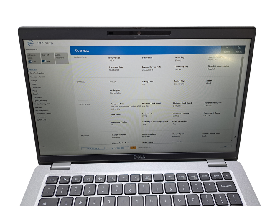 Dell Latitude 5420 | Intel Core i5-1145G7 @2.60GHz, 16GB DDR4, 512GB NVMe ) Lap200