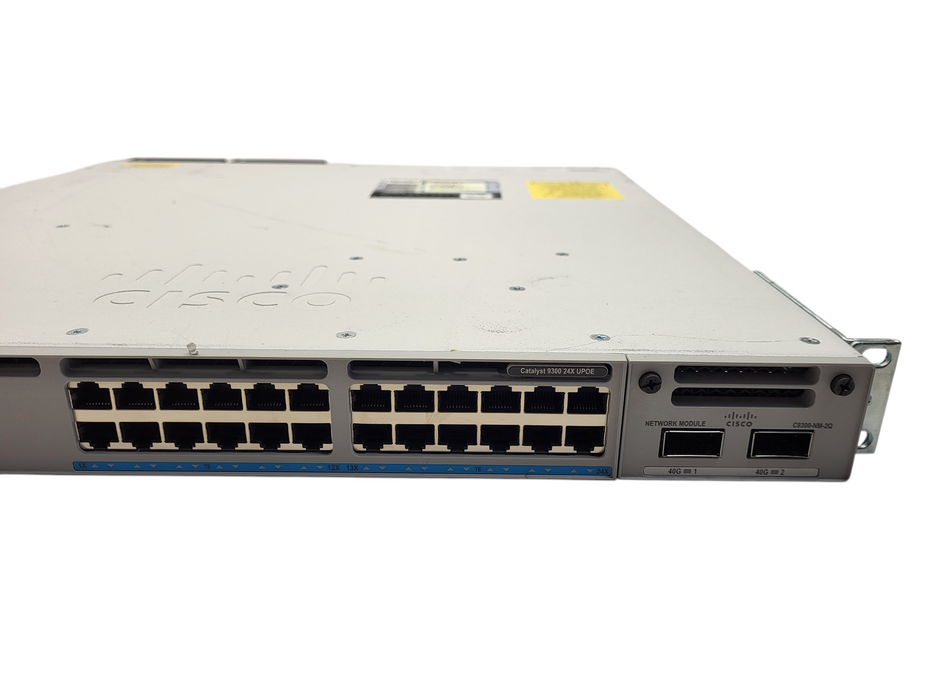 Cisco C9300-24UX-A 48-Port UPoE Network Switch w/ C9300-NM-2Q, 2x PSU Q$
