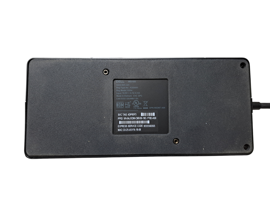 Dell WD19S USB-C Docking Station K20A001