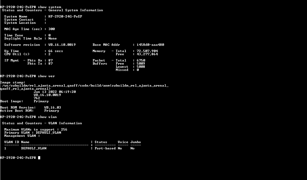 HP 2920-24G PoE+ J9727A | 24-Port Gigabit PoE+ Managed Switch )