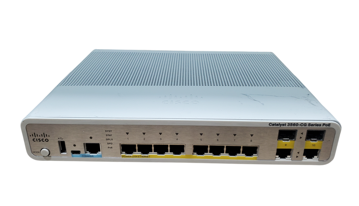 Cisco WS-C3560CG-8PC-S V03, 8-Port Gigabit PoE Silent Fanless