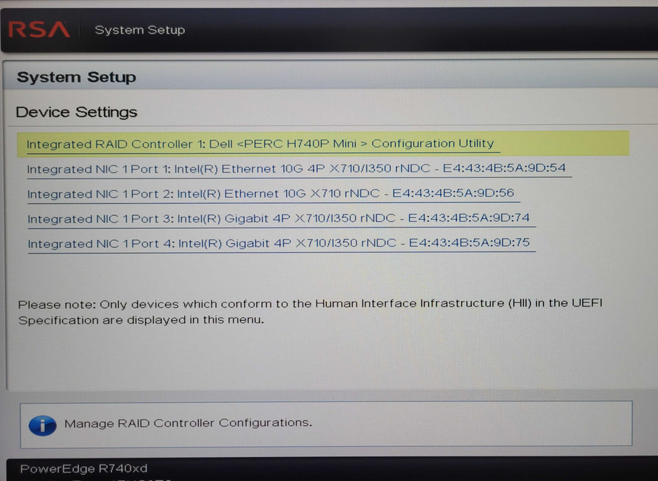 Dell/RSA R740xd 2x Xeon Gold 6132 32GB DDR4 H740P Mini 6x 8TB SAS 2x PSU _