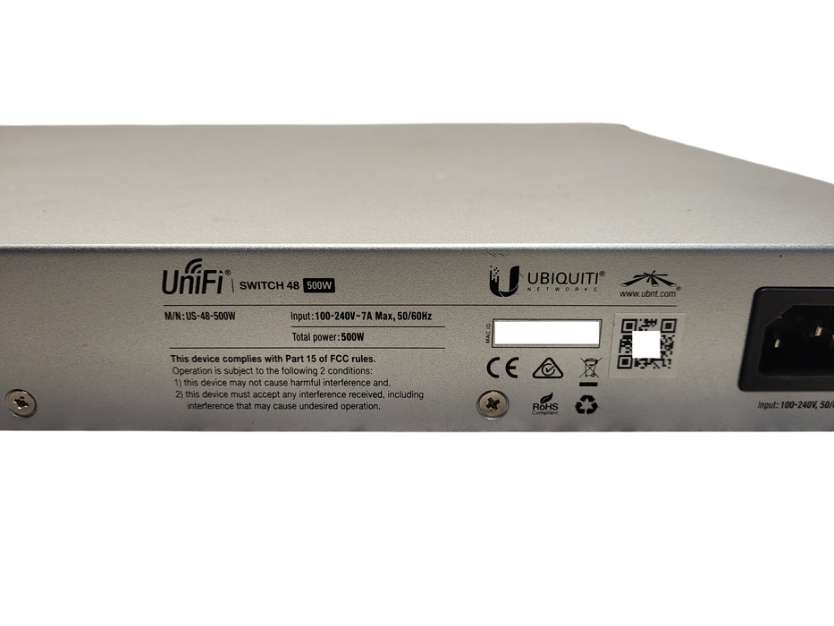 Ubiquiti UniFi US-48-500W | 48-Port Gigabit PoE+ Switch READ $