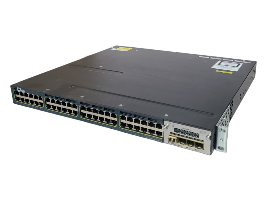 Cisco WS-C3560X-48P-S 48-Port Gigabit PoE+ Switch, C3KX-NM-1G