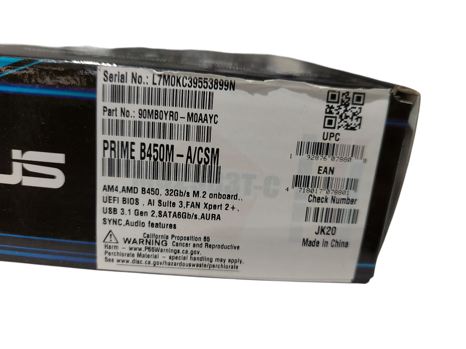 ASUS Prime B450M-A Motherboard PN: 90MB0YR0-M0AAYC =