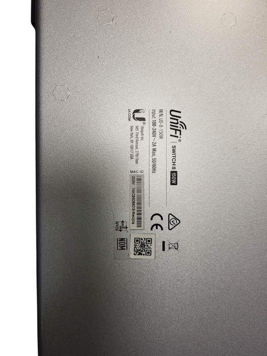 Ubiquiti UniFi US-8-150W | 8-Port Gigabit PoE Managed Switch READ $
