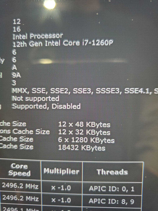 HP Envy 17t-CR0000 TOUCH 17.3" Core i7-1260P 16GB RAM 256GB NVME