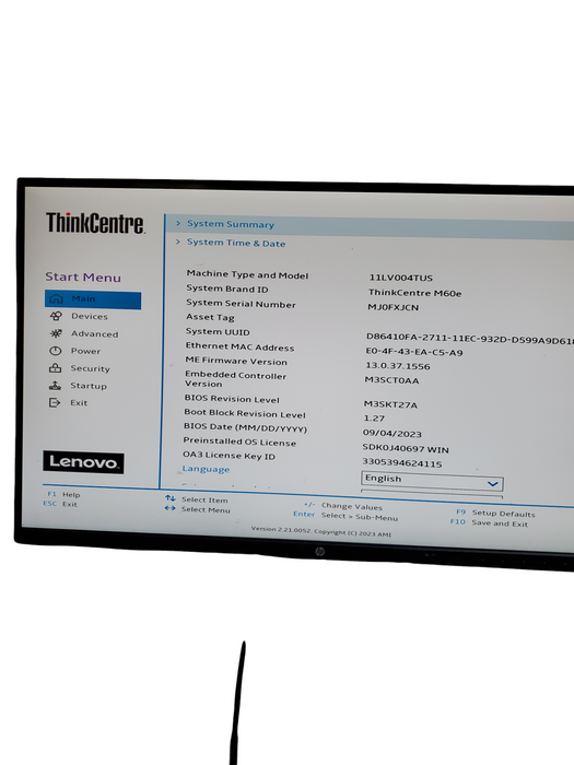 Lenovo ThinkCentre M60e Intel Core i5-1035G1 8GB RAM 256GB NVMe USFF