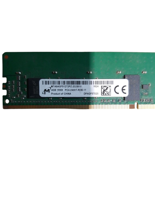 4x Micron 4GB 1RX8 PC4-2400T-RD1-11 ECC REG Memory MTA9ASF51272PZ-2G3B1II