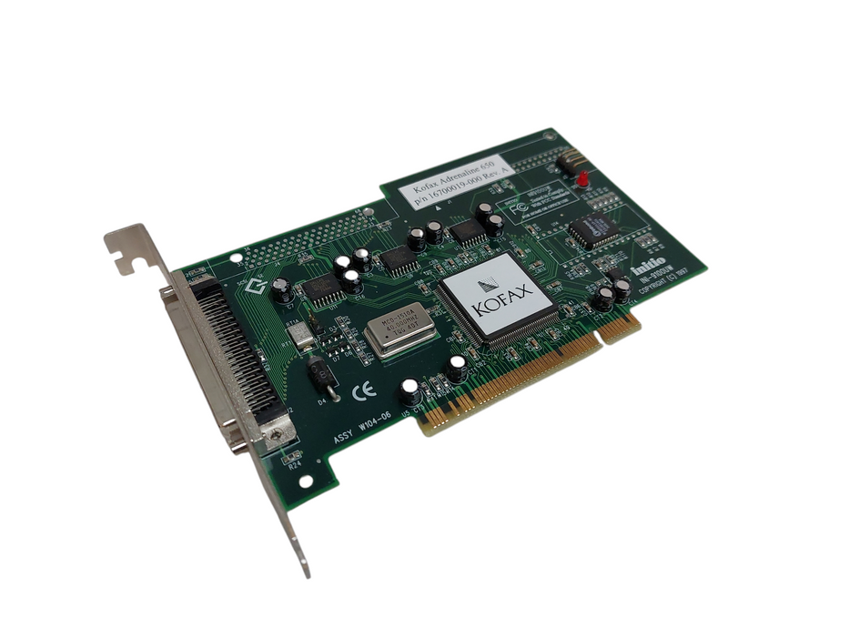 Kofax Adrenaline 650 PCI SCSI Controller Card INI-9100UW 16700025-000 Rev A =