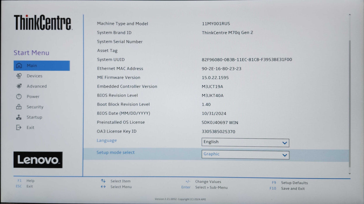 Lenovo ThinkCentre M70q Gen 2, i5-11400T, 16GB DDR4, 256GB NVMe, 90W AC
