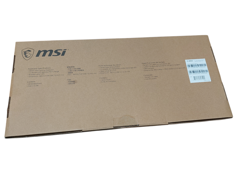 MSI Wired Gaming Keyboard LED Black S11-04US284-LAX  =