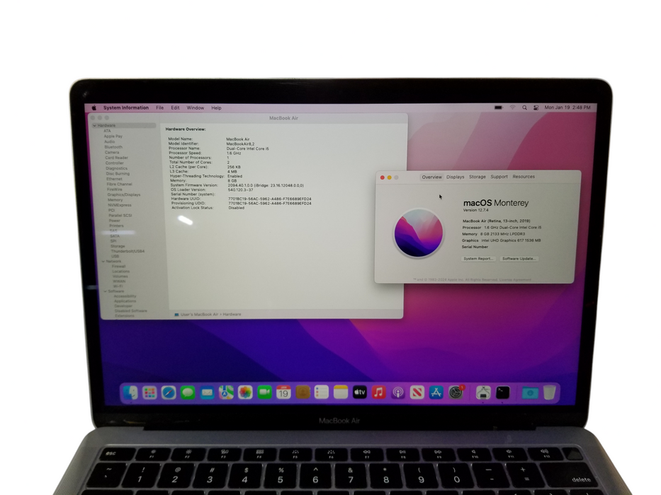 Apple MacBook Air 13" 2019 Core i5-8210Y 8GB RAM 256GB SSD *READ*
