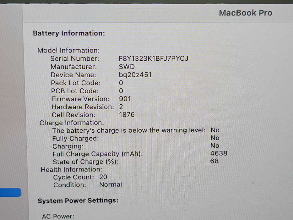 Apple Macbook Pro 2020 13" 4-Core i5-1038NG7 @ 2.0GHz 16GB DDR4 500GB SSD