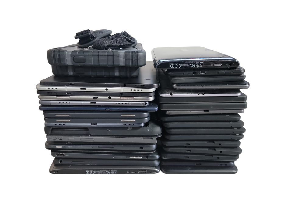 Lot of 35x Assorted Android Tablets [Micro USB / USB-C / Untested] (