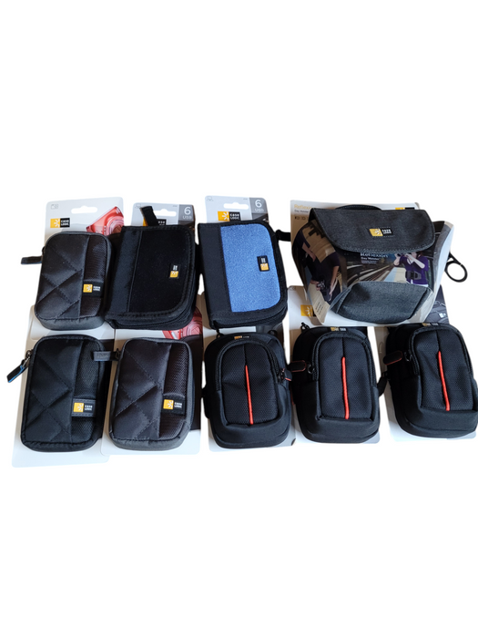 LOT 19x Case Logic Camera Bags, USB & Hard Drive Cases, Read Description
