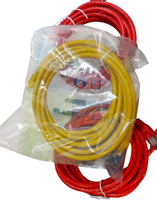 LOT 3x - 6FT - CAT6 Ethernet Cable RJ45 Network Cord LAN