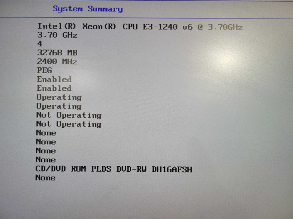 Lenovo ThinKStation P320 Xeon E3-1240v6 @ 3.70GHz 32GB DDR4 No GPU/HDD !