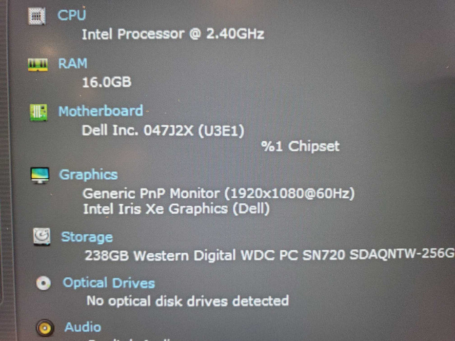Dell Latitude 5420 Core i5-1135G7@2.40GHz 16GB RAM 256GB  Lap200