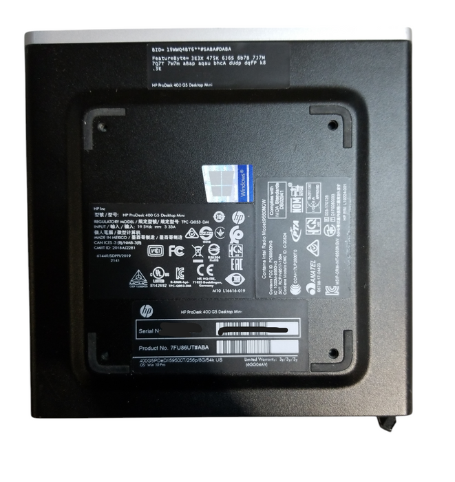 HP ProDesk 400 G5 Mini Intel i5-9500T CPU 2.20GHz 8GB RAM - No HDD Q