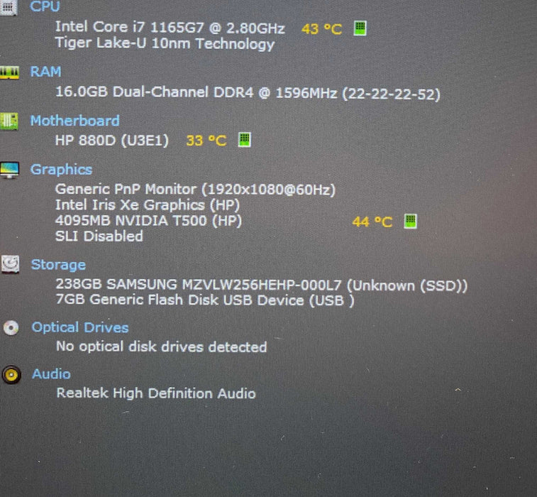 HP ZBook Firefly 14G8 i7-1165G7 NVIDIA T500 4GB GPU 16GB RAM 256GB SSD READ  Lap200
