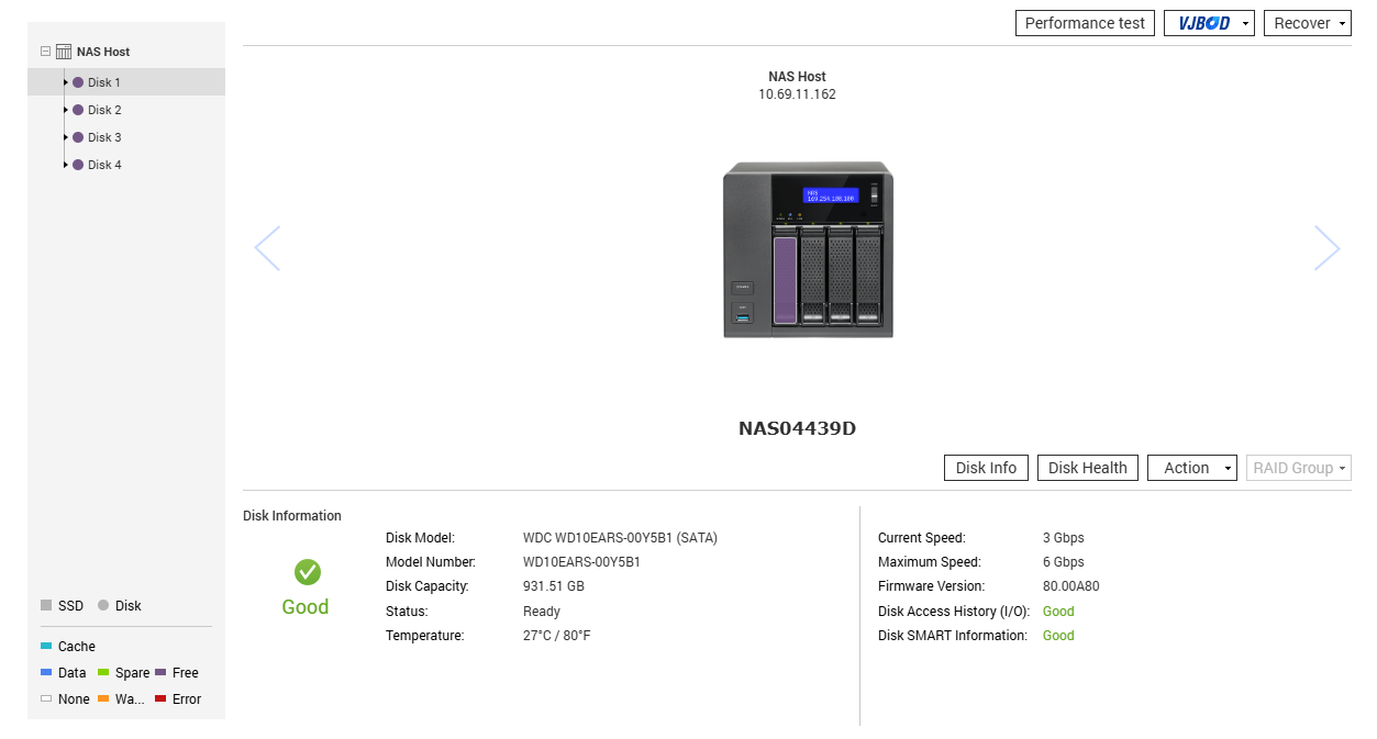 QNAP TS-453A 4-Bay NAS, Celeron N3160 1.60GHz, 4GB RAM w/ 4x 1TB HDDs