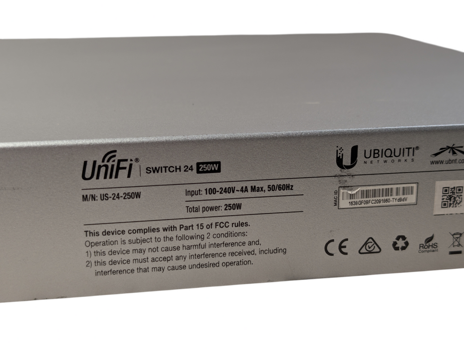 Ubiquity UniFi US-24-250W 24 port Gigabit POE Network Switch  -