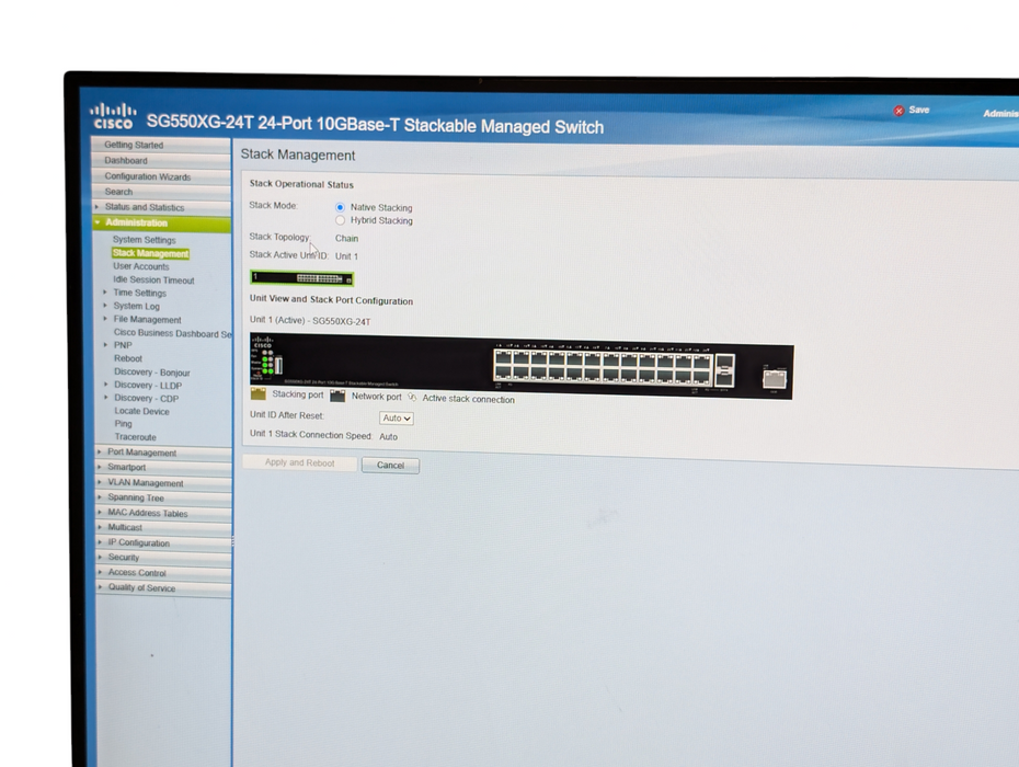 Cisco SG550XG-24T 24 Port 10G RJ45 Stackable Managed Switch 2x SFP+ -