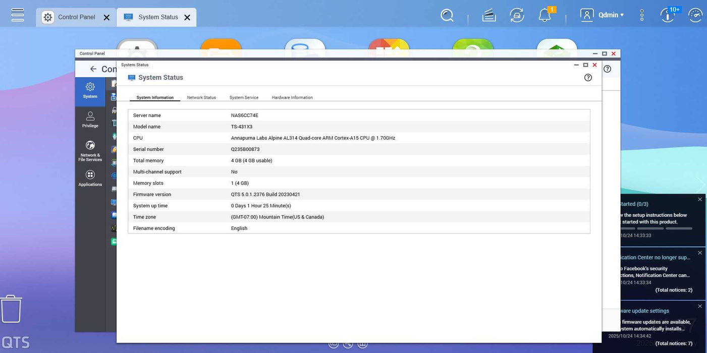 QNAP TS-431X3 4-Bay NAS with 4x 3TB Hard Drives _