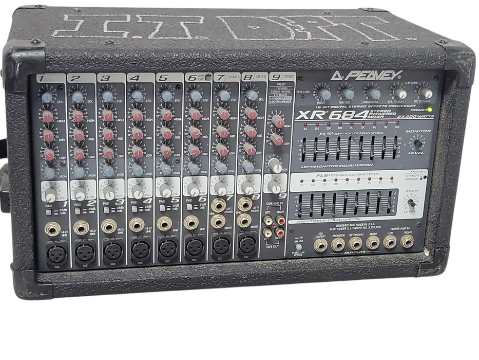 Peavy XR684 Stereo powered Mixer 2x200 Watts, READ _