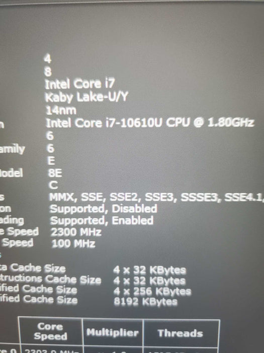 Dell Latitude 7410 TOUCH Core i7-10610U@1.8GHz 8GB RAM 256GB NVME  Lap200