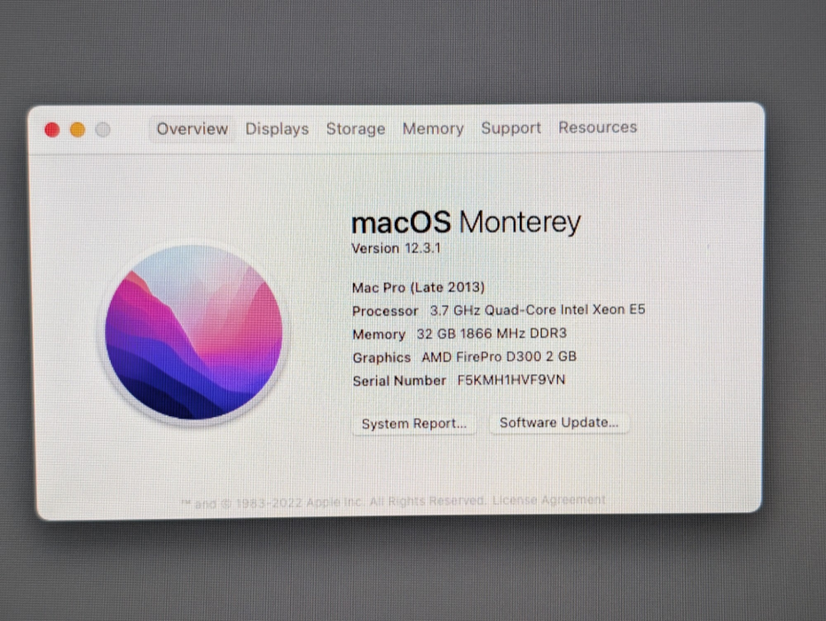 Apple Mac PRO Trashcan Late 2013 Xeon E5-1620v2 32GB RAM PLEASE READ  -