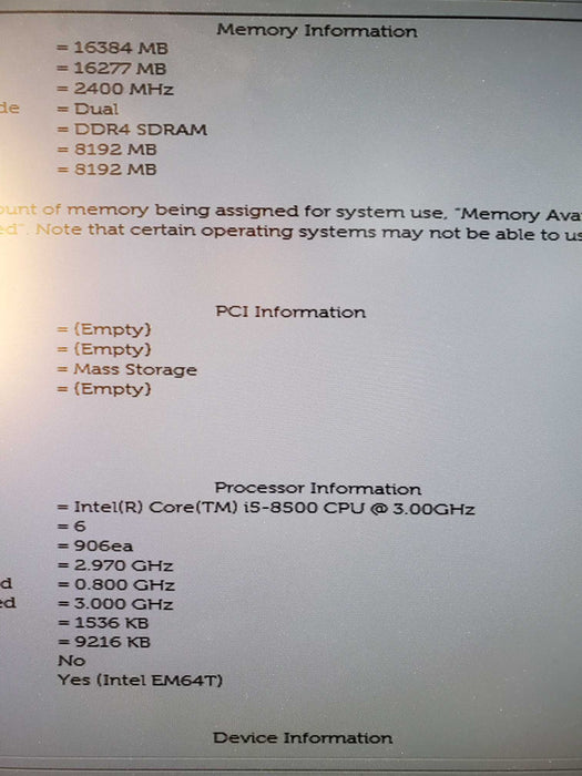 Dell Optiplex 3060 Intel i5-8500@3.0GHz 16GB RAM 256GB NVME, 1TB HDD, DVDRW Q
