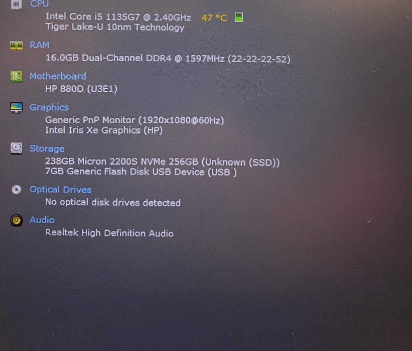 HP EliteBook 840 G8 14" i5-1135G7@2.40GHz 16GB RAM 256GB SSD READ  Lap200