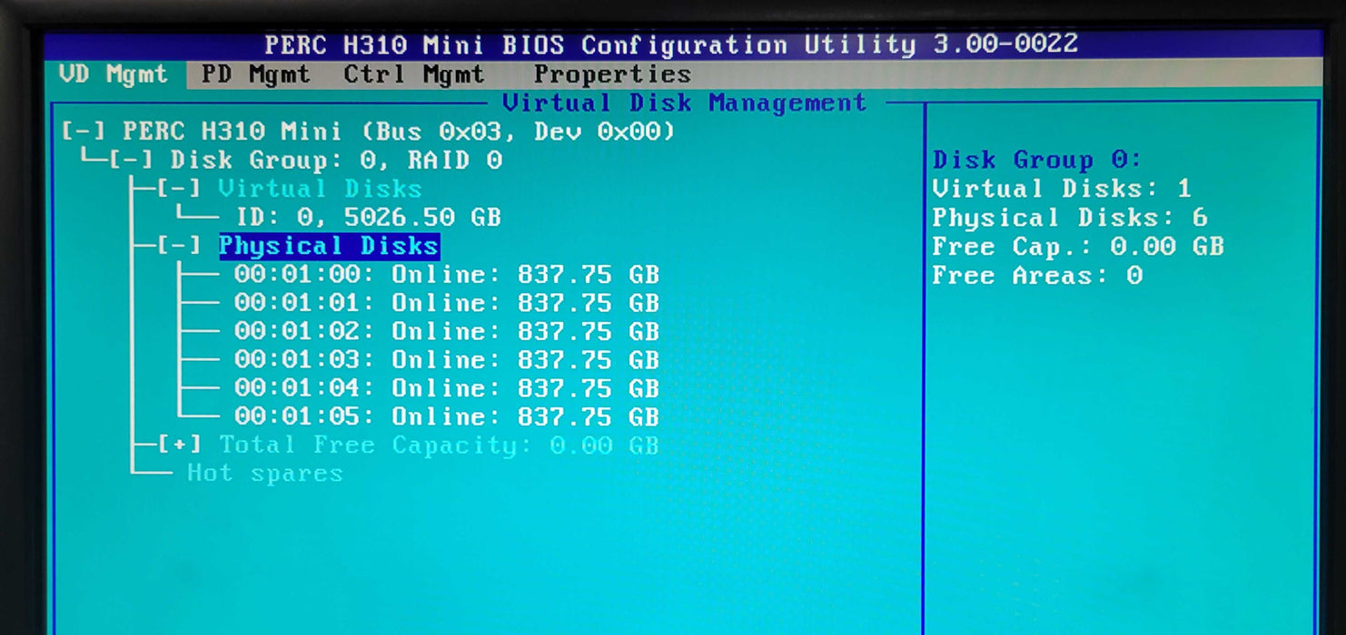 Dell PE R720, 2x Xeon E5-2620 2.0GHz, 288GB RAM, 6x 900GB, 2x PSU, H310 Mini _