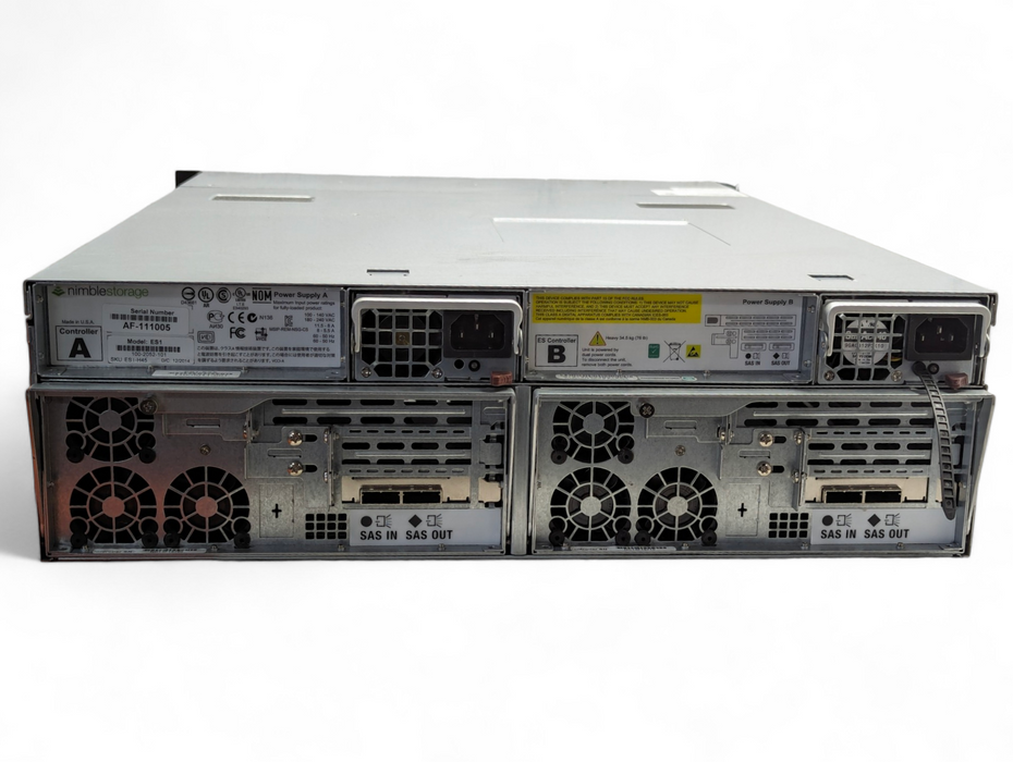 Nimble Storage ES1 2x SAS Controllers 2x Power Supplies 16 x 3.5 inch bays  -