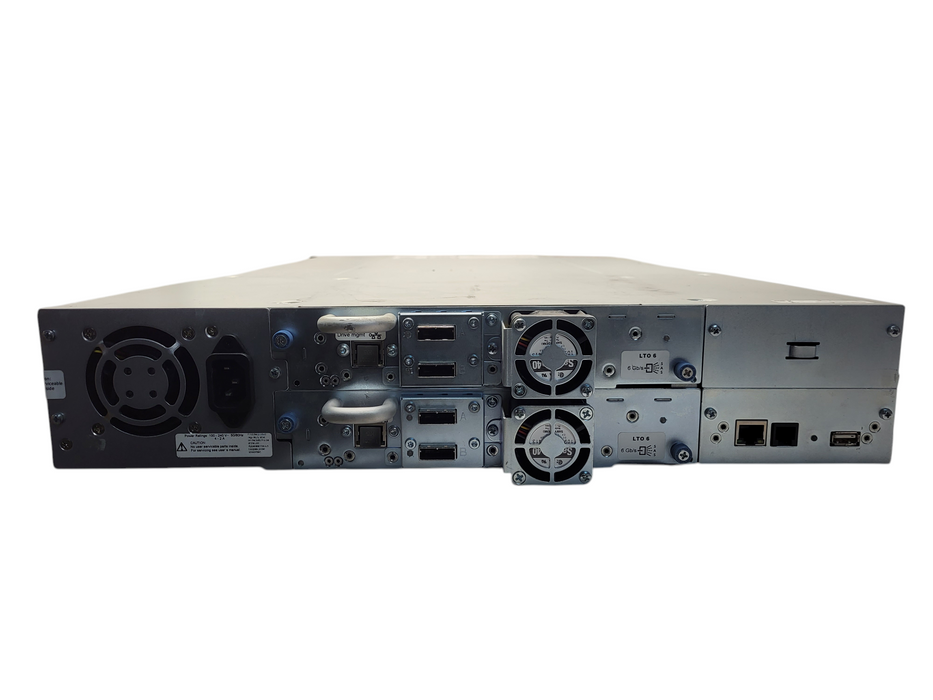 HPE HP StorageWorks MSL2024 Tape Library w/ 2x HP LTO-6 Ultrium 6250 SAS Tape Drive AQ288D#103 $