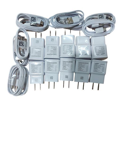 Lot 10x Samsung EP-TA12JWE Power Adapter Charger-5.0 V 2.0 A WITH Cable Q