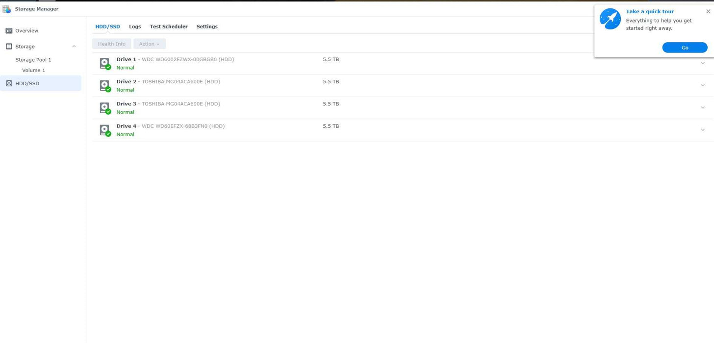 Synology DiskStation DS1815+ 8-Bay NAS Working With 4x6TB (24TB) HDDs _