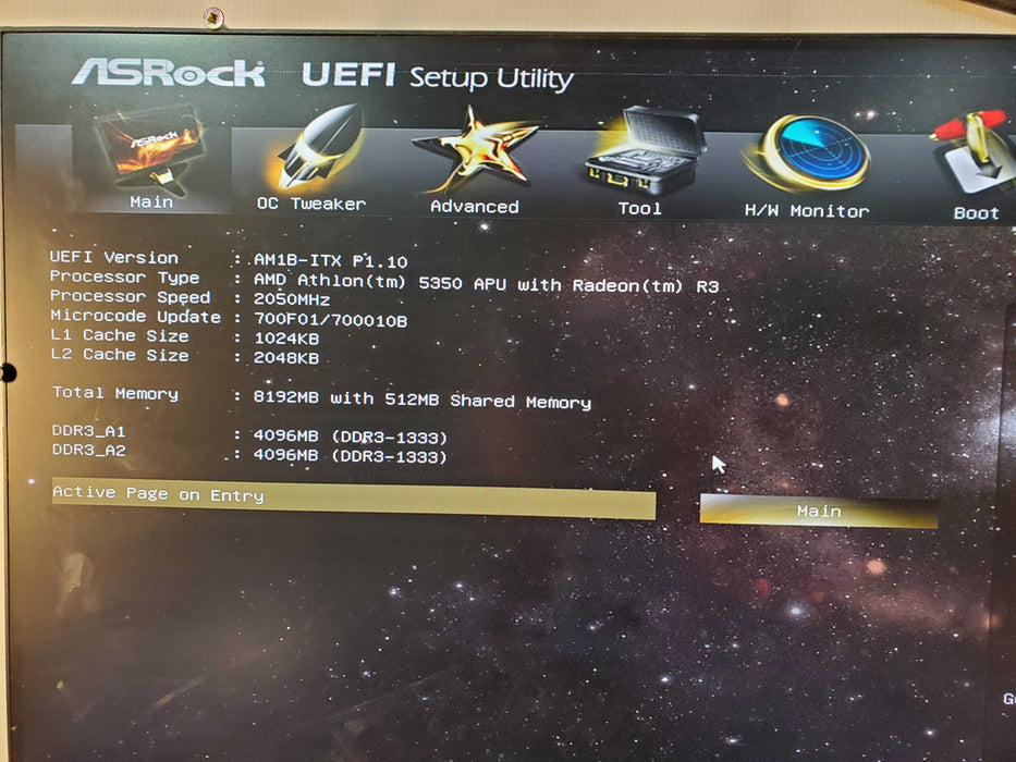 Custom PC, ASROCK AM1B-ITX W/ AMD ATHLON 5350 + RAM 8GB DDR3, NO HDD